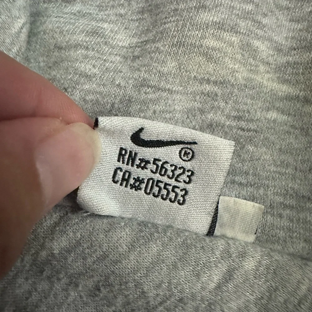 Nike Vintage swoosh Logo Sweatshirt 1/4 Zip Top XL Light Gray - Picture 9 of 12